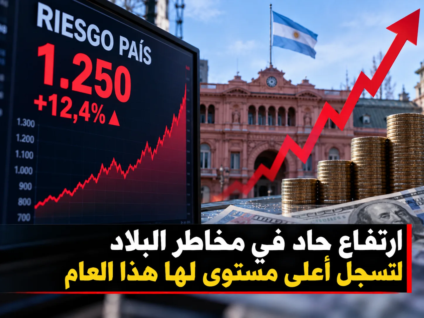 ارتفاع مؤشر خطر البلد إلى مستويات قياسية