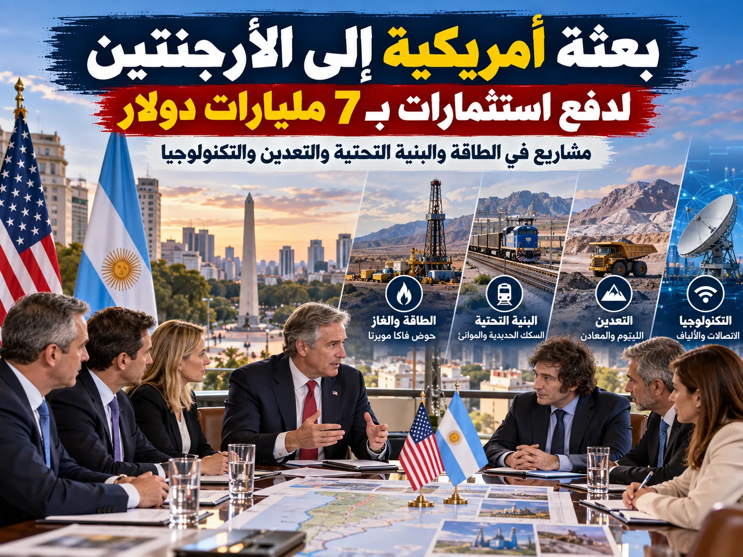 واشنطن ترسل بعثة إلى الأرجنتين لتعزيز استثمارات بـ7 مليارات دولار