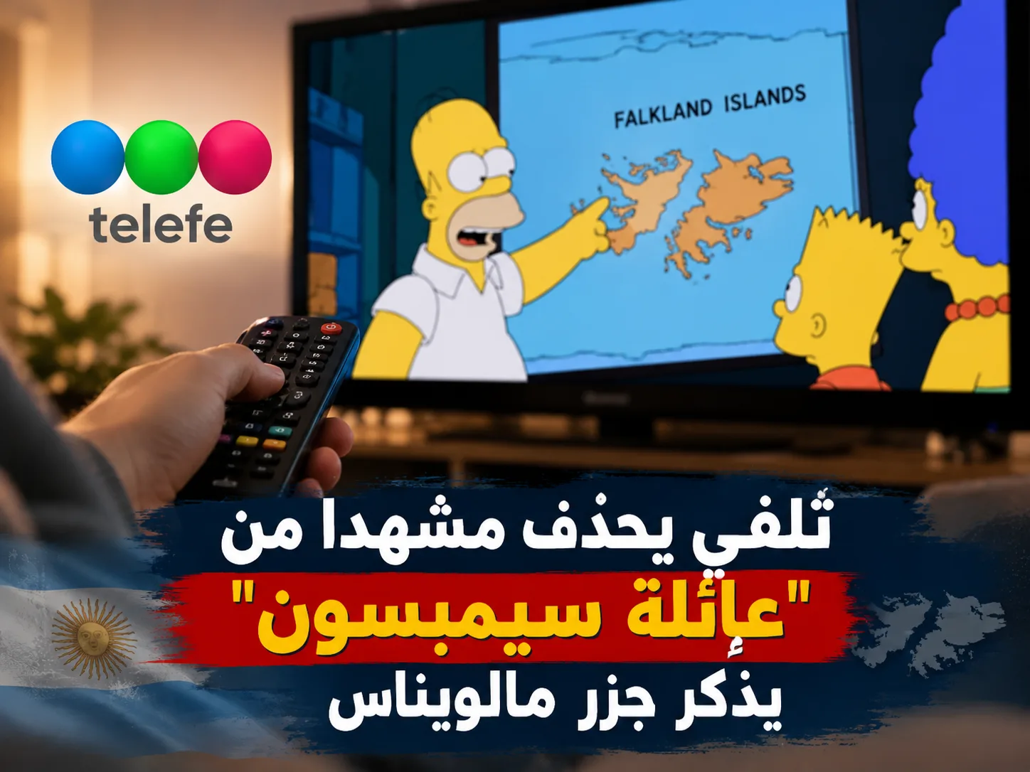 قناة تيليفه تحذف مشهد مالفيناس من حلقة سيمبسون