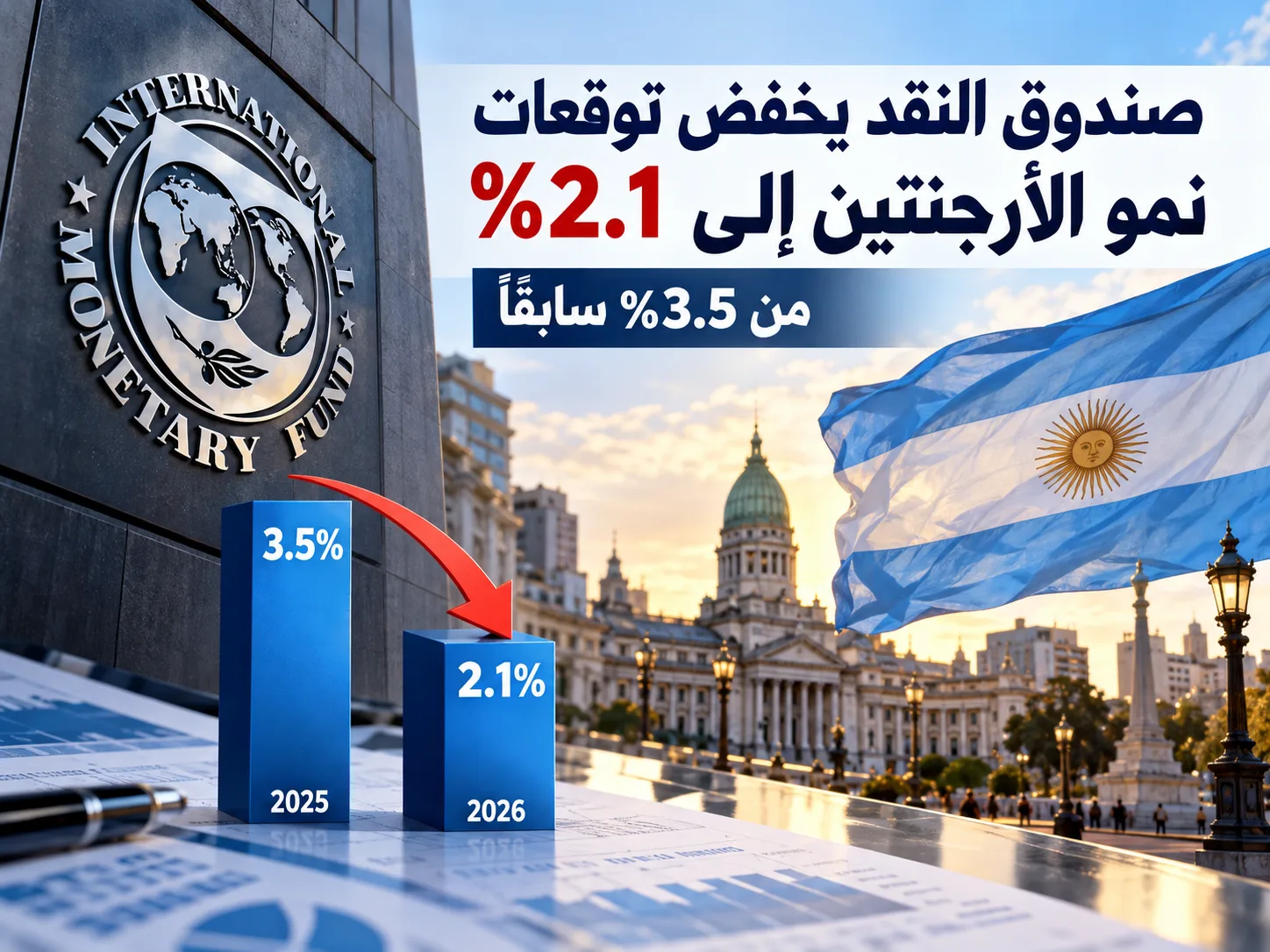تخفيض توقعات النمو الاقتصادي للأرجنتين