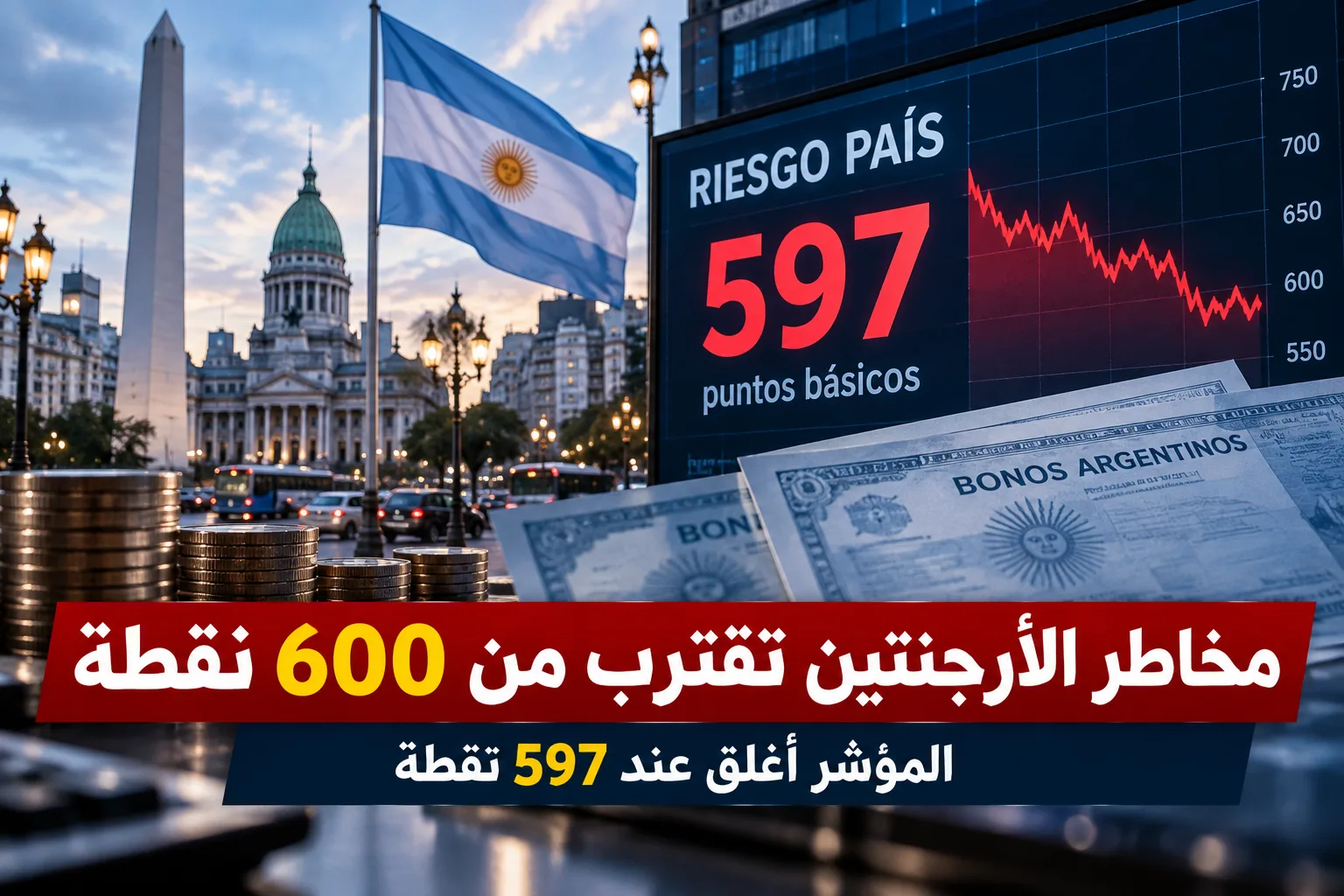 ارتفاع خطر الدولة وتذبذب أسواق الأسهم الأرجنتينية